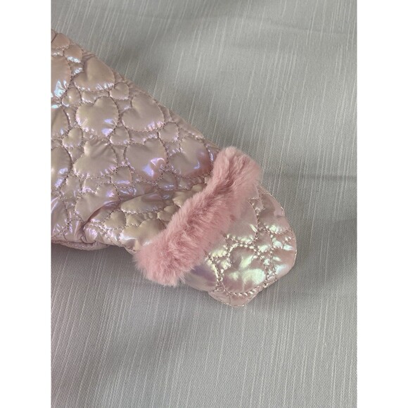 Rothschild Baby Girl Quilted Iridescent Pink Heart Coverall Sz 6/9 M New - Picture 3 of 6